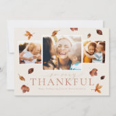 Feuille en chute Carte photo de Thanksgiving (Devant)
