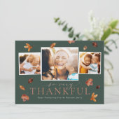 Feuille en chute Carte photo de Thanksgiving (Debout devant)