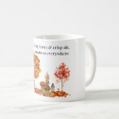 Feuille et canne à air comprimé - Mug d'automne (Devant droit)