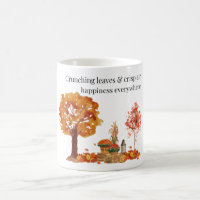 Feuille et canne à air comprimé - Mug d'automne