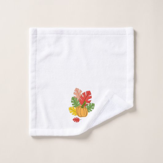 Feuille et Citrouille (Gant de toilette)