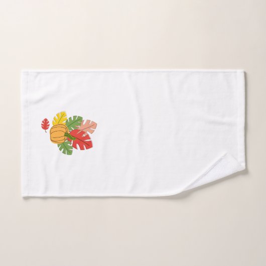 Feuille et Citrouille (Serviette à main)