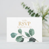 Feuille Eucalyptus avec options de repas Carte RSV (Debout devant)
