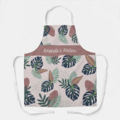 Feuille florale avec tablier Arrière - plan pourpr (Recto)