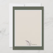 Feuille Frame Invitation à la fête d'anniversaire (Dos)