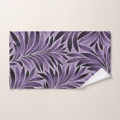 Feuille génial Motif à Lilac et Grey (Serviette à main)