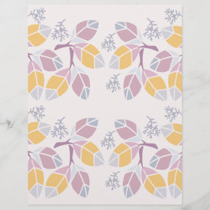 Feuille géométrique pastel