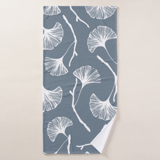 Feuille Ginkgo biloba motif transparent (Serviette de bain)