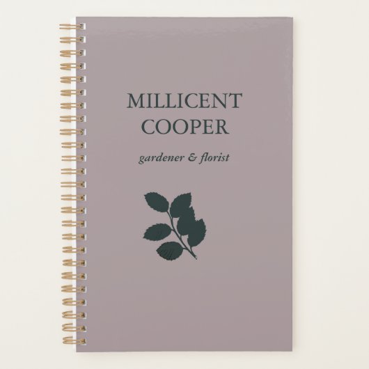 Feuille gris foncé silhouette violet (Devant)