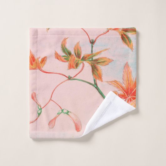 Feuille japonais vintage (Gant de toilette)