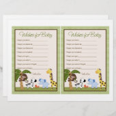 Feuille Jungle Pals/Safari "Wives for Baby" (Devant / Derrière)