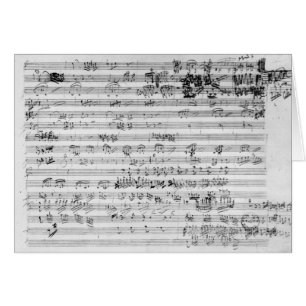 Feuille manuscrite de score pour l'opus de bemol