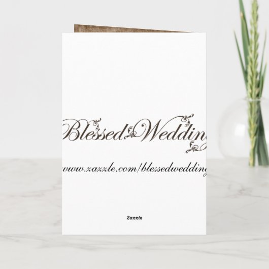 feuille mariage Carte de remerciements (Dos)