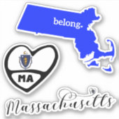 Feuille Massachusetts Stickers Coupe de Mie (Devant)