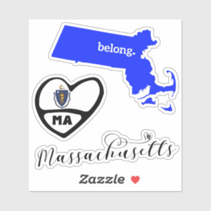 Feuille Massachusetts Stickers Coupe de Mie