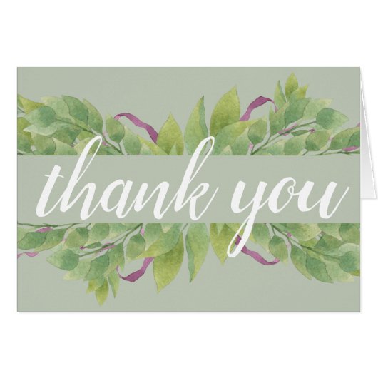 Feuille Merci couleur pourpre et vert (Devant Horizontal)