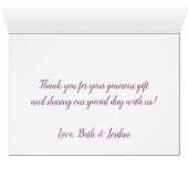 Feuille Merci couleur pourpre et vert (Intérieur Horizontal (Bas))