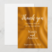 Feuille métallique dorée merci (Devant / Derrière)