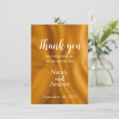 Feuille métallique dorée merci (Debout devant)