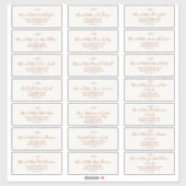 Feuille minimale | Boho Cream Étiquettes de adress (Feuille)