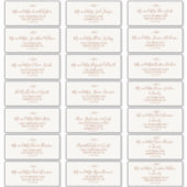 Feuille minimale | Boho Cream Étiquettes de adress (Devant)