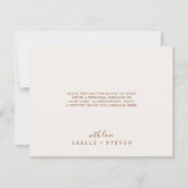 Feuille minimale | Boho Cream Flat Carte de remerc (Dos)