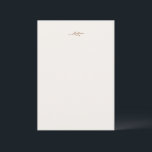 Feuille minimale | Carte blanche à crème Boho pour<br><div class="desc">Cette carte vierge de crème de saumure de feuille minimale pour les notes est parfaite pour un mariage de saumure. Le design se compose d'une simple silhouette de feuille de verdure en orange brûlé terreux sur un arrière - plan crème au style bohème minimaliste du désert. Ces cartes peuvent être...</div>