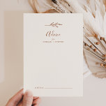 Feuille minimale | Carte Boho Cream Mariage Advice<br><div class="desc">Cette carte de conseil mariage à la crème au boho feuille minimale est parfaite pour un mariage boho et peut être utilisée pour tout événement. Le design se compose d'une simple silhouette de feuille de verdure en orange brûlé terreux sur un arrière - plan crème au style bohème minimaliste du...</div>