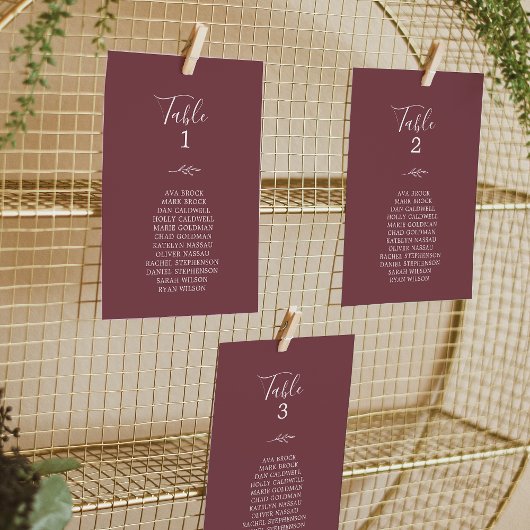 Feuille minimale | Carte Burgundy Hanging Seating 