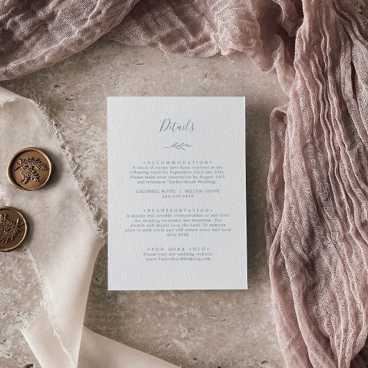 Feuille minimale | Carte de boîtier Dusty Blue Det