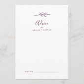 Feuille minimale | Carte de conseil Mariage d'aube (Devant)