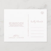Feuille minimale | Carte postale Merci rose (Dos)
