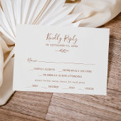 Feuille minimale | Carte RSVP de choix du menu de 