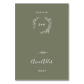 Feuille minimale | Dark Green Guest Name Cartes de (Par défaut)