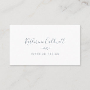 Feuille minimale Dusty Blue Carte de visite