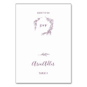Feuille minimale | Eggplant Nom de l'invité Cartes (Par défaut)