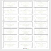 Feuille minimale | Étiquettes de adresse d'invité  (Feuille)