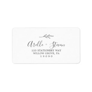 Feuille minimale   Étiquettes de adresse gris fonc
