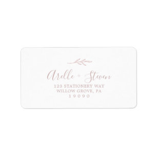 Feuille minimale   Étiquettes de adresse roses