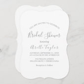 Feuille minimale | Invitation à la douche nuptiale (Devant / Derrière)