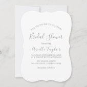 Feuille minimale | Invitation à la douche nuptiale (Devant)