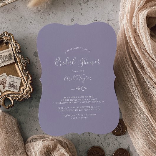 Feuille minimale | Invitation Lavender Bridal Show