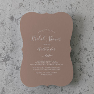 Feuille minimale Invitation Neutrale De Douche N