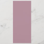 Feuille minimale | Menu du dîner Mariage Mauve (Dos)