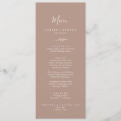 Feuille minimale | Menu du dîner Mariage neutre (Devant)