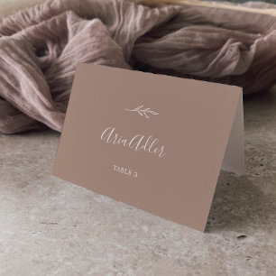 Feuille minimale Neutre Nom de l'invité Cartes d