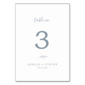 Feuille minimale | Numéro de table bleu Dusty (Par défaut)