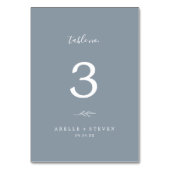 Feuille minimale | Numéro de table Mariage bleu et (Par défaut)
