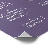 Feuille minimale | Plum Tableau de sièges alphabét (Coin)
