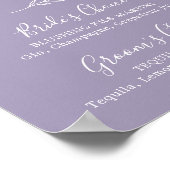 Feuille minimale | Poster des boissons Lavender Si (Coin)